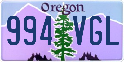 OR license plate 994VGL