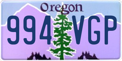 OR license plate 994VGP