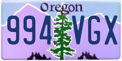 OR license plate 994VGX