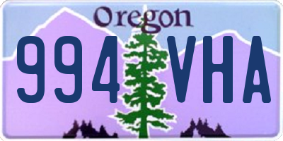 OR license plate 994VHA