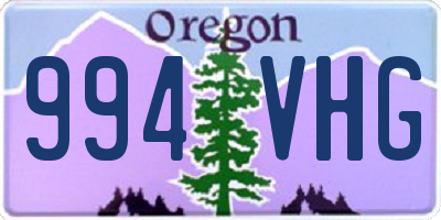 OR license plate 994VHG
