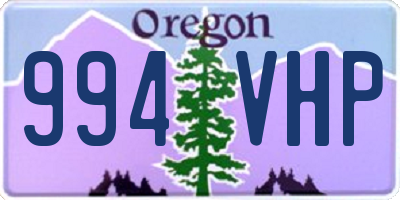 OR license plate 994VHP