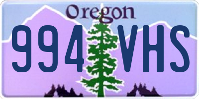OR license plate 994VHS