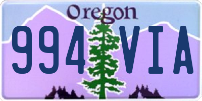 OR license plate 994VIA