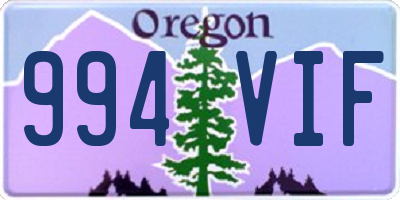 OR license plate 994VIF