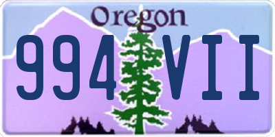 OR license plate 994VII