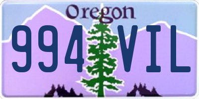 OR license plate 994VIL
