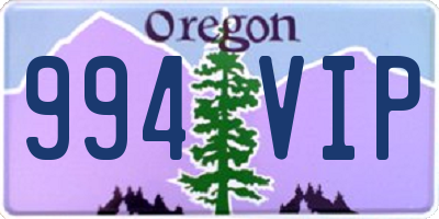 OR license plate 994VIP