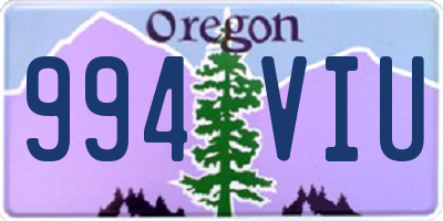 OR license plate 994VIU