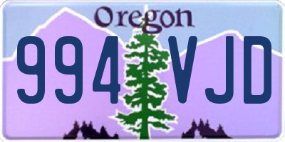 OR license plate 994VJD