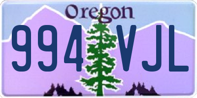 OR license plate 994VJL