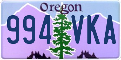 OR license plate 994VKA