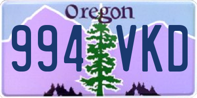OR license plate 994VKD