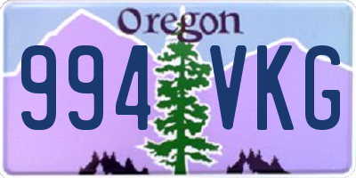 OR license plate 994VKG