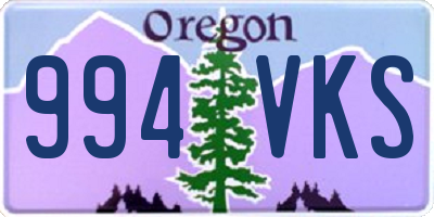 OR license plate 994VKS