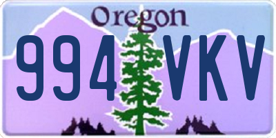 OR license plate 994VKV