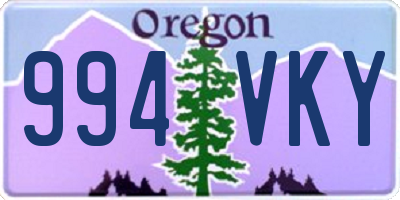 OR license plate 994VKY