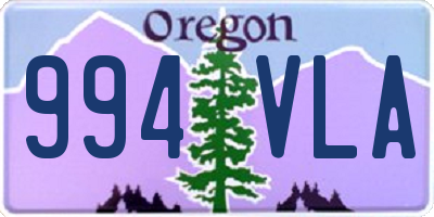 OR license plate 994VLA