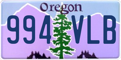 OR license plate 994VLB