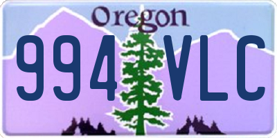 OR license plate 994VLC