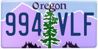 OR license plate 994VLF