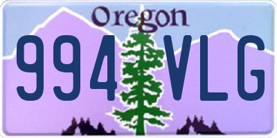 OR license plate 994VLG