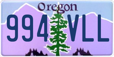 OR license plate 994VLL