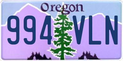 OR license plate 994VLN