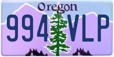 OR license plate 994VLP