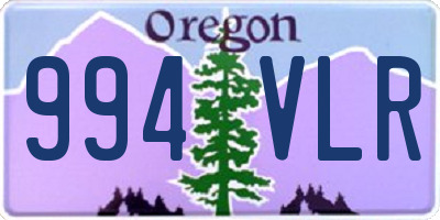 OR license plate 994VLR
