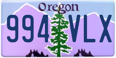 OR license plate 994VLX