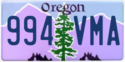 OR license plate 994VMA