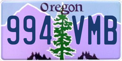 OR license plate 994VMB