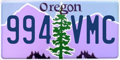 OR license plate 994VMC