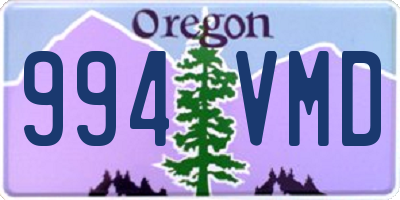 OR license plate 994VMD