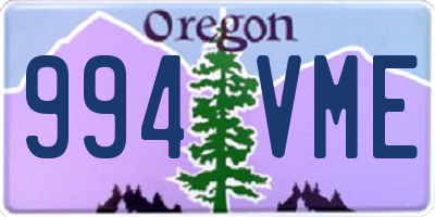 OR license plate 994VME