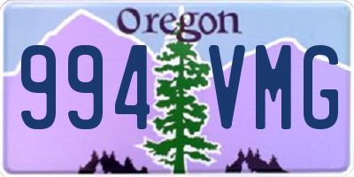 OR license plate 994VMG