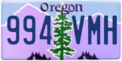 OR license plate 994VMH