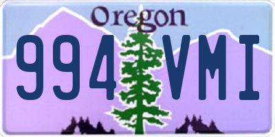 OR license plate 994VMI