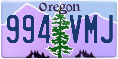 OR license plate 994VMJ