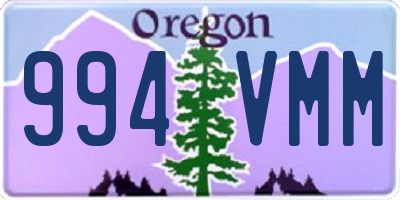 OR license plate 994VMM