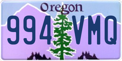 OR license plate 994VMQ
