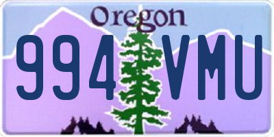 OR license plate 994VMU