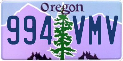 OR license plate 994VMV