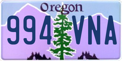 OR license plate 994VNA