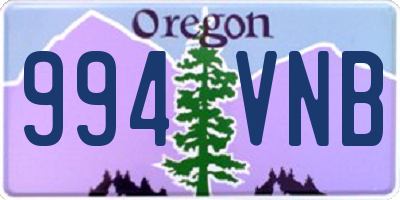 OR license plate 994VNB
