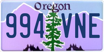 OR license plate 994VNE