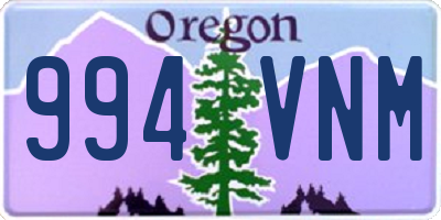 OR license plate 994VNM