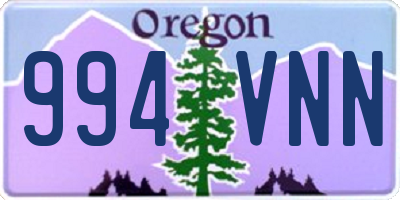 OR license plate 994VNN