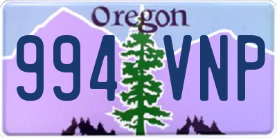 OR license plate 994VNP